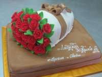 Торт - Букет з трояндами
