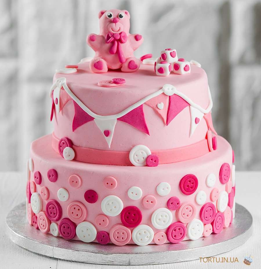 Рожевий торт для дівчаток на заказ