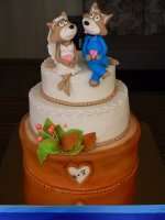 Прикольний весільний торт