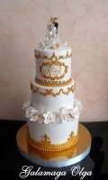 Утонченный свадебный торт